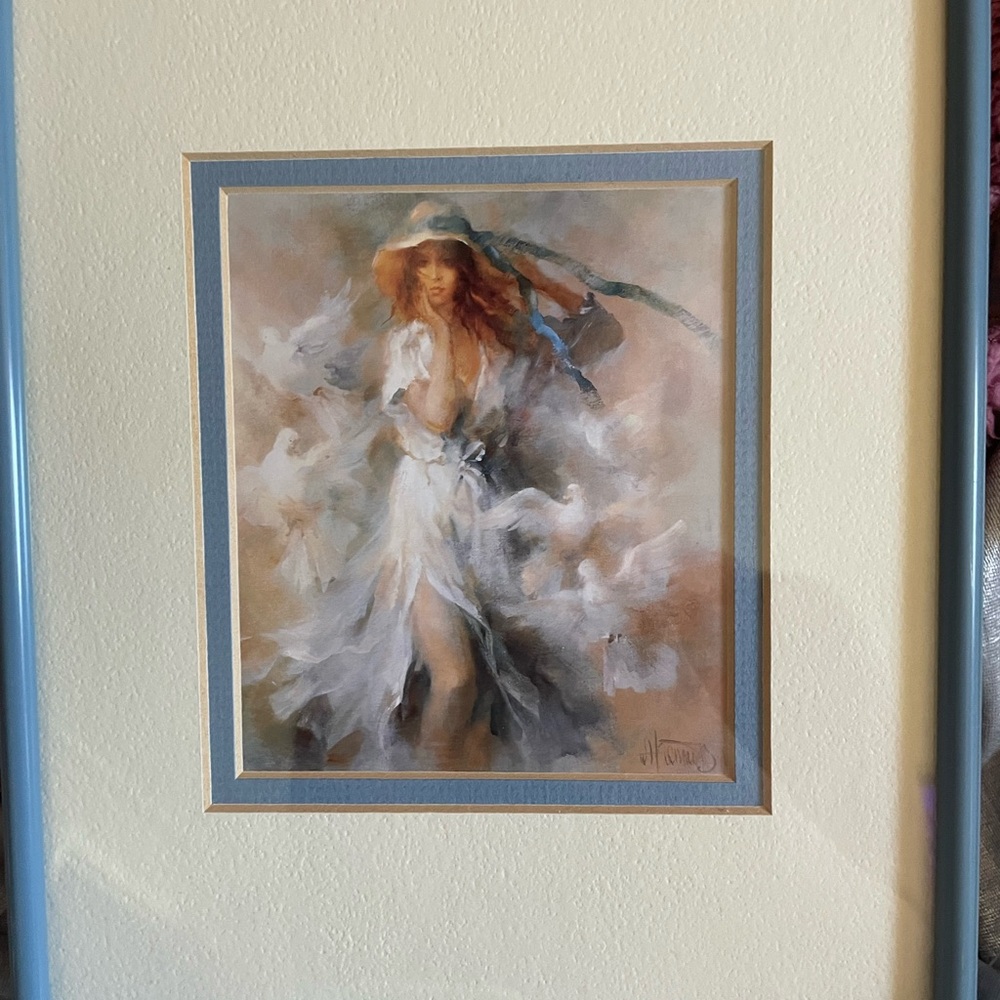 Elegant Woman in White Art Print